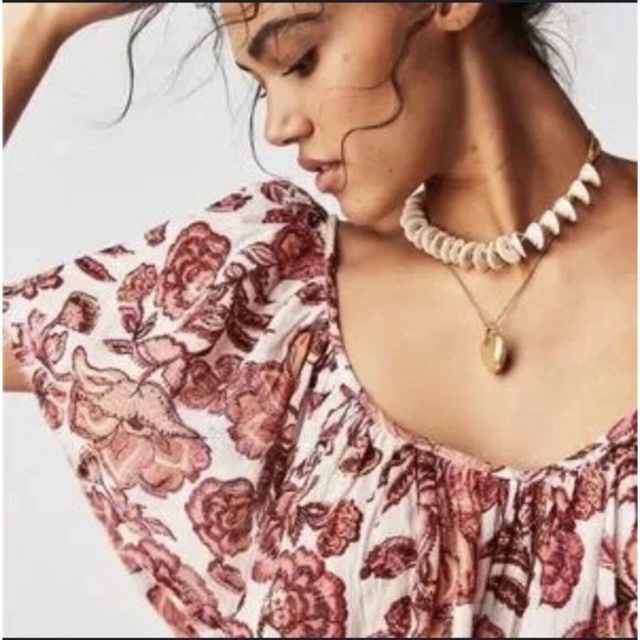 Free People Women's Kauai Getaway Printed Tunic Top size Small XL NWT Floral - Picture 8 of 16